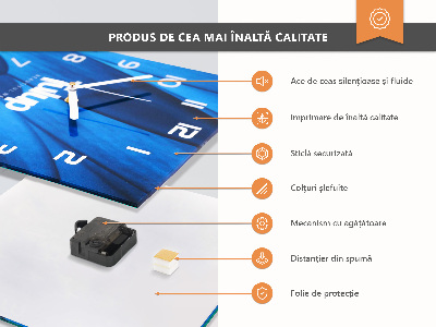 Moderne wanduhr quadratisch Beeren