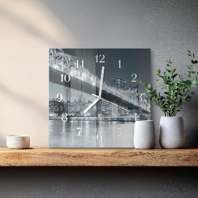 Moderne wanduhr quadratisch Brücke