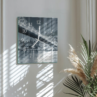 Moderne wanduhr quadratisch Brücke
