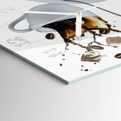 Quadratische wanduhr Becher