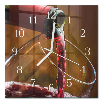 Wanduhr mit motiv quadratisch Wein