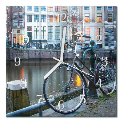 Moderne wanduhr quadratisch Fahrrad