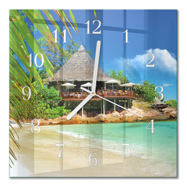 Glasuhr quadratisch Insel