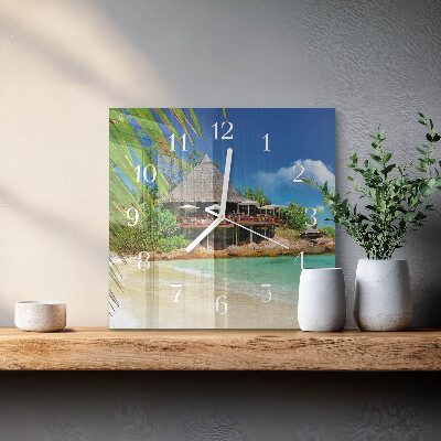 Glasuhr quadratisch Insel