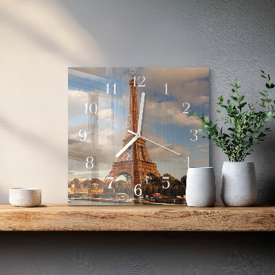 Quadratische wanduhr Paris