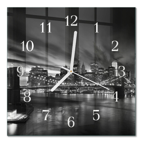 Quadratische wanduhr modern Stadt
