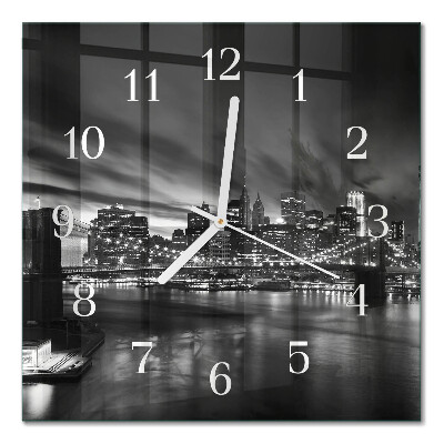 Quadratische wanduhr modern Stadt
