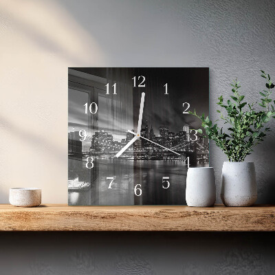 Quadratische wanduhr modern Stadt