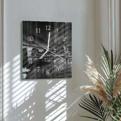 Quadratische wanduhr modern Stadt