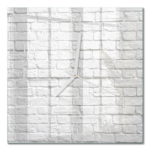 Quadratische wanduhr Ziegel