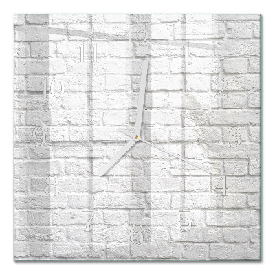 Quadratische wanduhr Ziegel