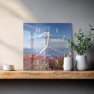 Moderne wanduhr quadratisch Berg
