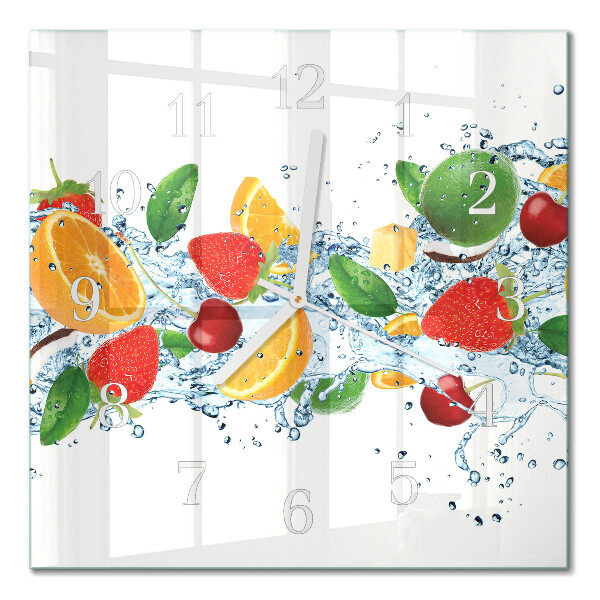 Wanduhr mit motiv quadratisch Obst
