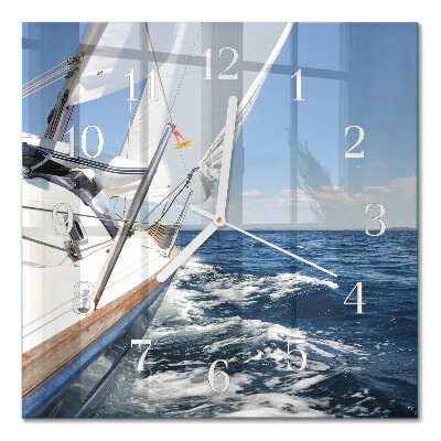 Quadratische wanduhr Yacht