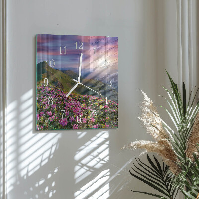 Quadratische wanduhr modern Landschaft