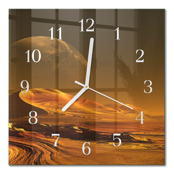Moderne wanduhr quadratisch Wüste