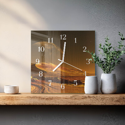 Moderne wanduhr quadratisch Wüste