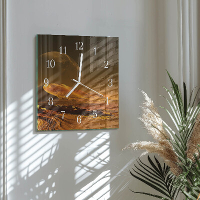 Moderne wanduhr quadratisch Wüste