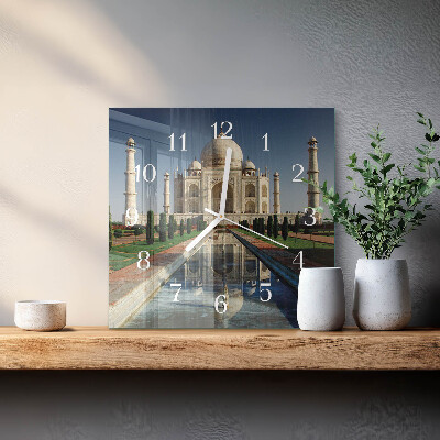 Quadratische wanduhr modern Taj Mahal