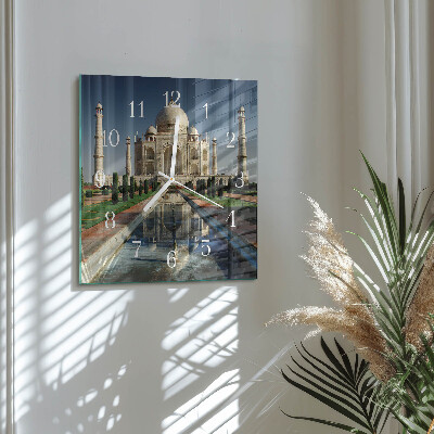 Quadratische wanduhr modern Taj Mahal