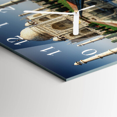 Quadratische wanduhr modern Taj Mahal