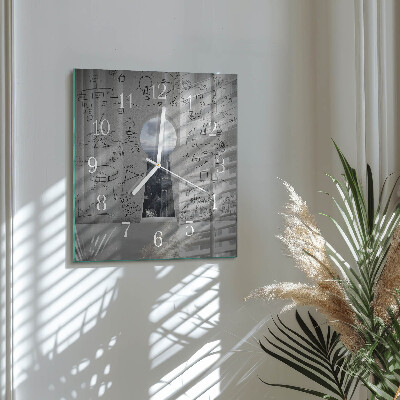 Moderne wanduhr quadratisch Schlüsselloch