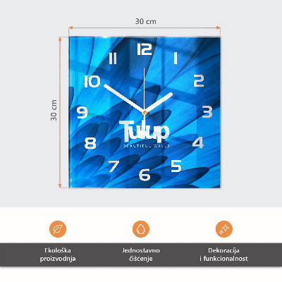 Moderne wanduhr quadratisch Bambus