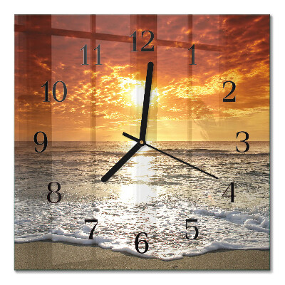 Wanduhr mit motiv quadratisch Strand Meer