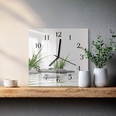 Moderne wanduhr quadratisch Steine