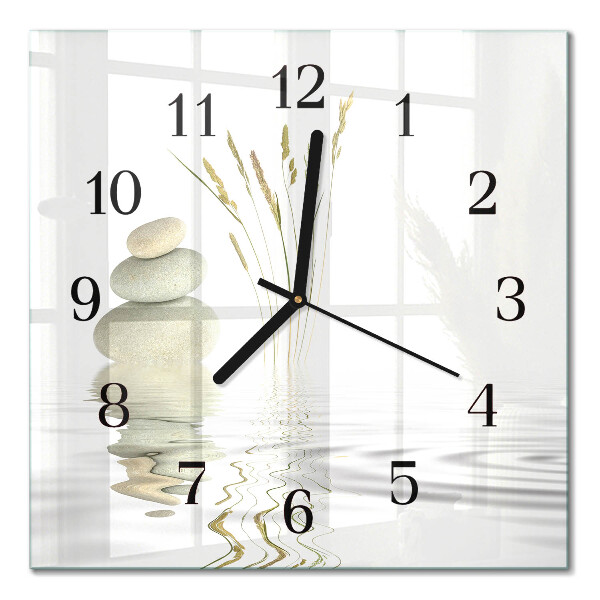Wanduhr mit motiv quadratisch Steine