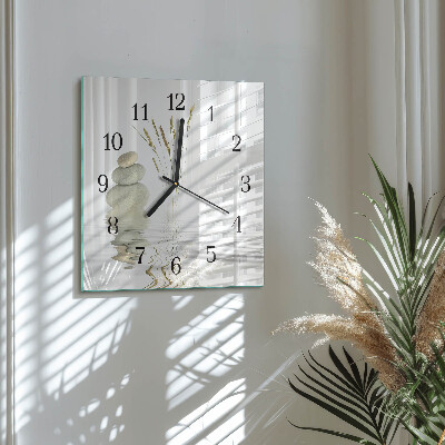 Wanduhr mit motiv quadratisch Steine