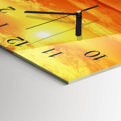 Moderne wanduhr quadratisch Sonnig