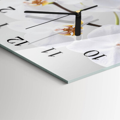 Wanduhr mit motiv quadratisch Orchidee