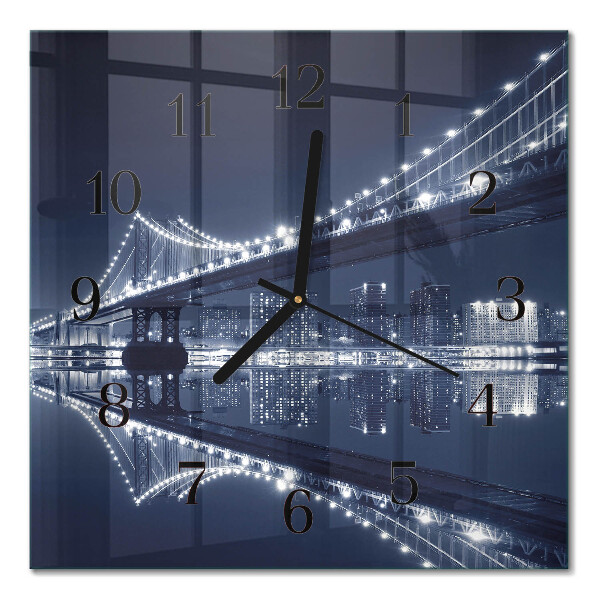 Moderne wanduhr quadratisch Brücke