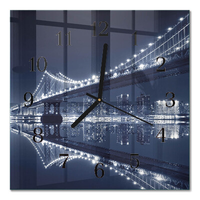 Moderne wanduhr quadratisch Brücke