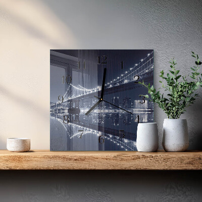 Moderne wanduhr quadratisch Brücke