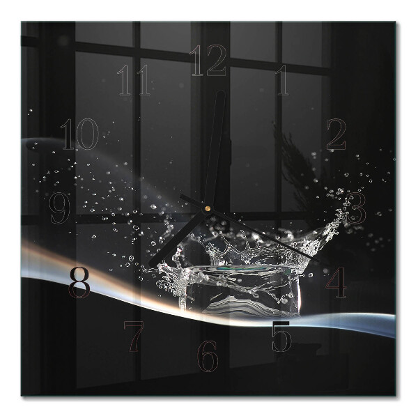 Moderne wanduhr quadratisch Wasser