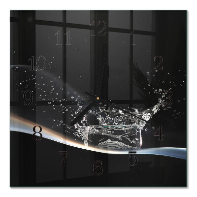 Moderne wanduhr quadratisch Wasser