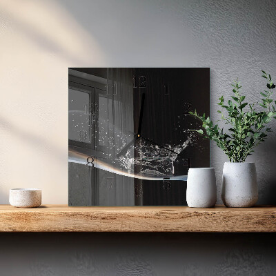 Moderne wanduhr quadratisch Wasser