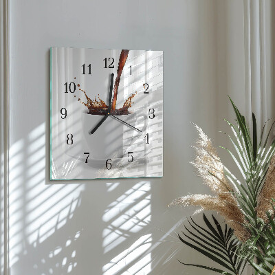 Wanduhr mit motiv quadratisch Eine Tasse Kaffee
