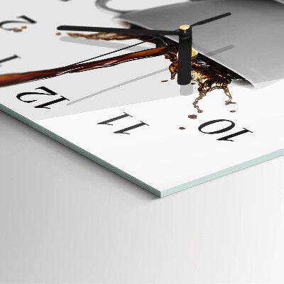 Wanduhr mit motiv quadratisch Eine Tasse Kaffee