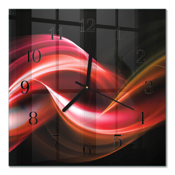 Quadratische wanduhr Abstrakte Linien