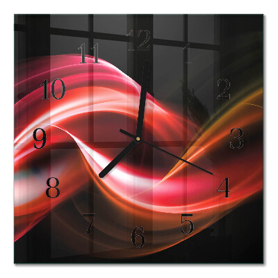 Quadratische wanduhr Abstrakte Linien
