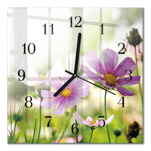 Moderne wanduhr quadratisch Wiese