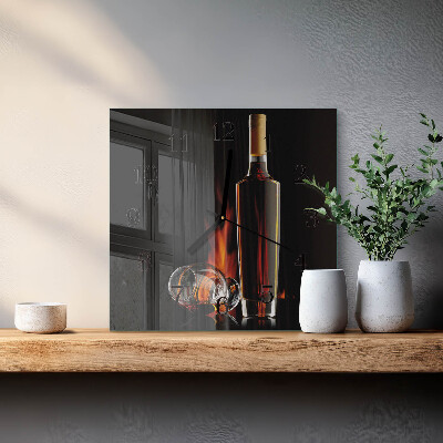 Wanduhr mit motiv quadratisch Alkohol