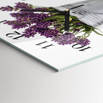 Wanduhr mit motiv quadratisch Lavendel