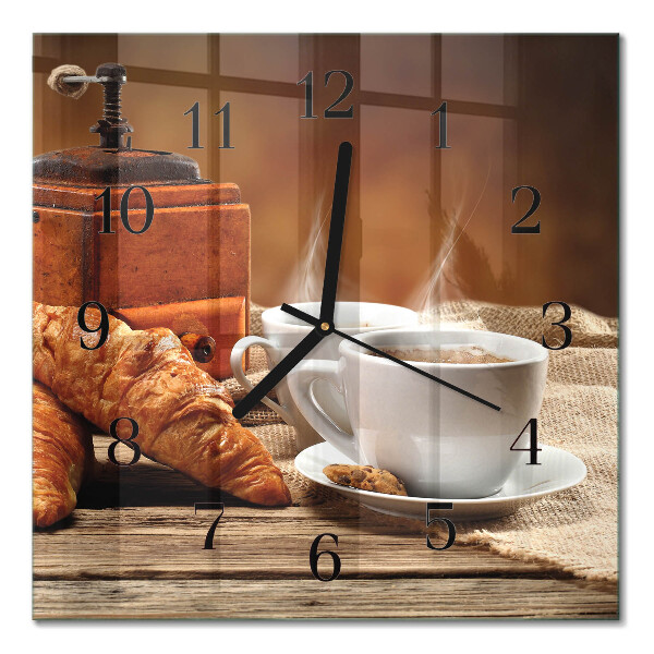 Quadratische wanduhr Kaffeemühle
