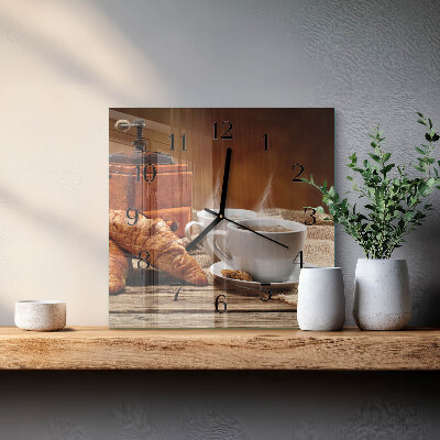 Quadratische wanduhr Kaffeemühle