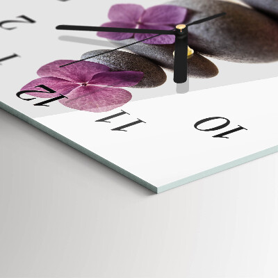 Moderne wanduhr quadratisch Spa-Steine