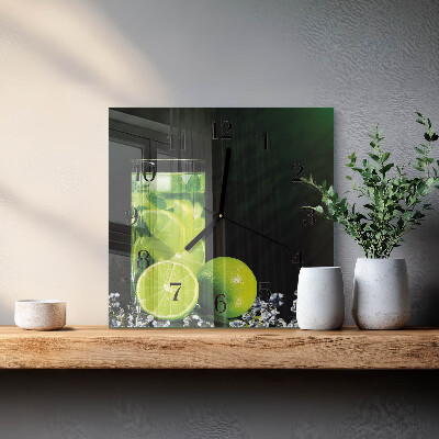 Quadratische wanduhr Kalziumkarbonat
